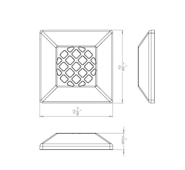 WAC 2" LED Square Lux Louver Step Light