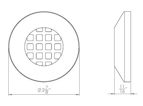 WAC 2" LED Halo Louver Surface Mount Round Step Light