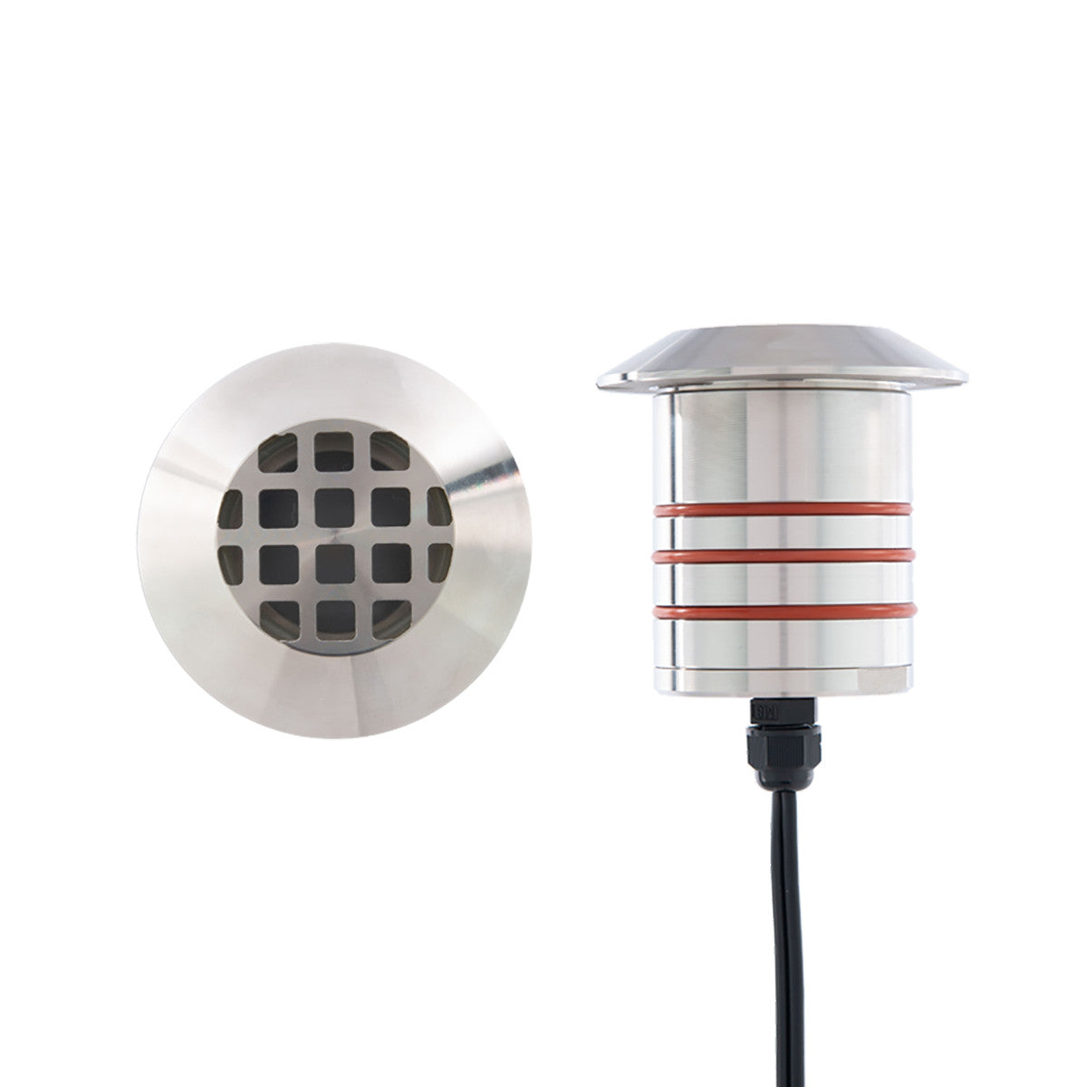 WAC 2" LED Soft Beam Louver Round Inground Landscape Light