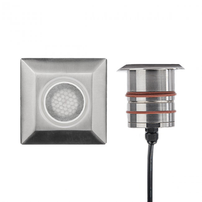 WAC 9V/15V LED Shadow Beam Square Hex Louver Inground Light